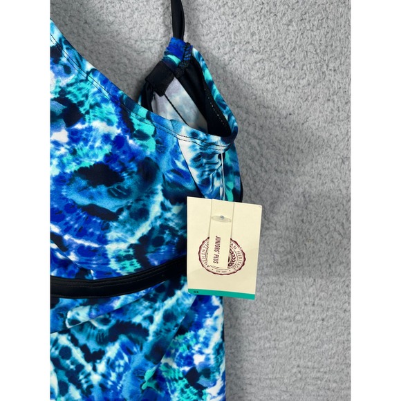 SO Juniors Plus Size 0X Tankini Blue Top NWT - Picture 6 of 8